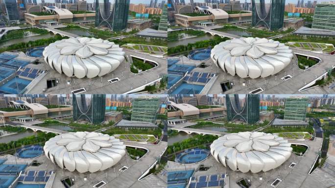 原创4K航拍杭州亚运奥体中心