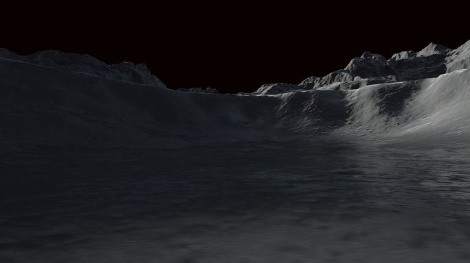 4k月球表面地表穿梭①