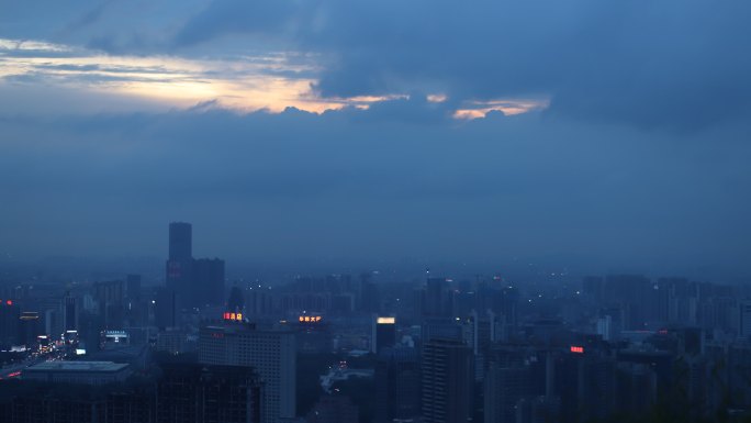 东莞市区暴风雨前夕延时4k