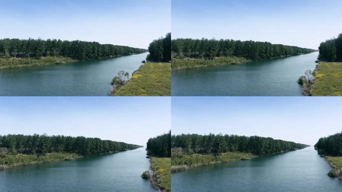 4K航拍淮河苏北灌溉总渠