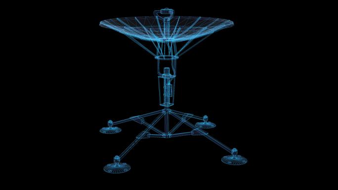 雷达信号塔三维线框