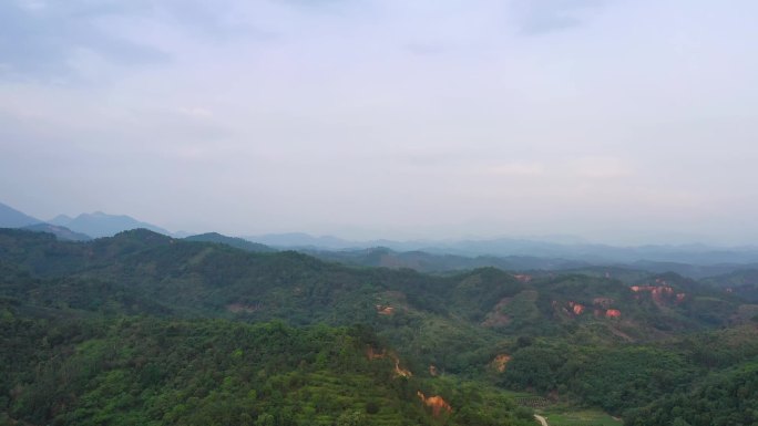 岭南肇庆市小山丘陵农村大山航拍01