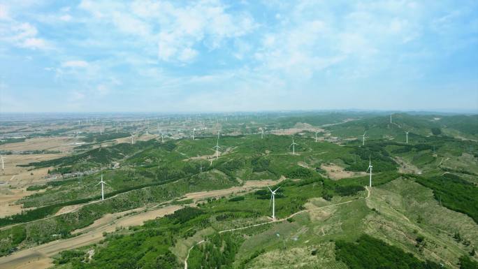 航拍、新能源风力发电