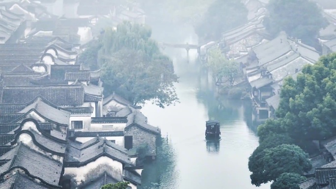 江南烟雨江南美丽古镇烟雨朦胧宣传片