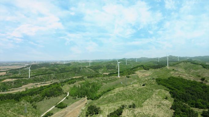 新能源风力发电、航拍4K