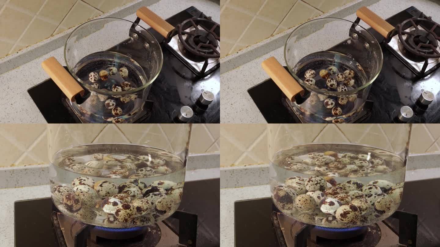 高温玻璃锅烧水在火上加热 (1)