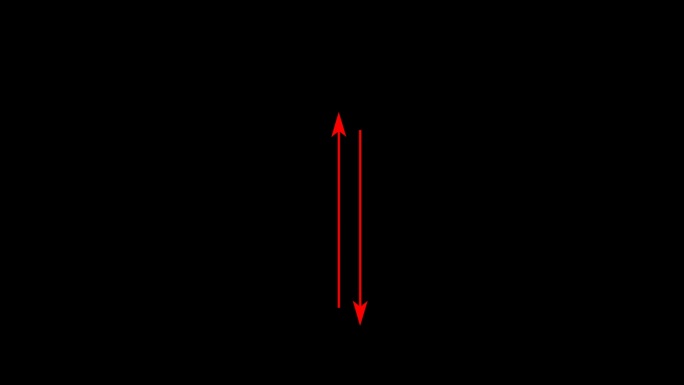 双向红色箭头直线线条指示