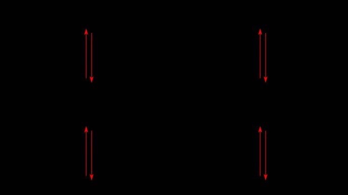 双向红色箭头直线线条指示