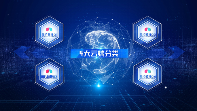 四大科技图标文字功能分类展示