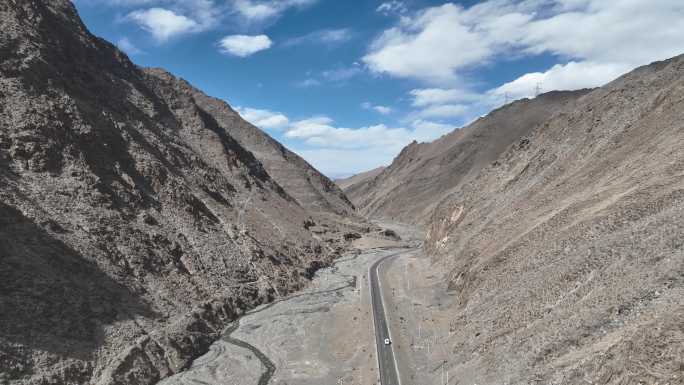 西藏航拍 航拍阿里地区大峡谷