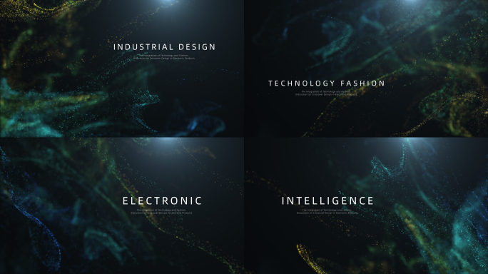 科技粒子标题文字