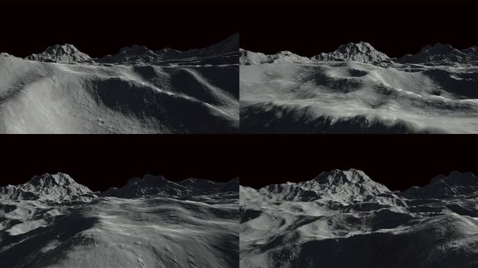 4k月球表面浩瀚星空月球坑③