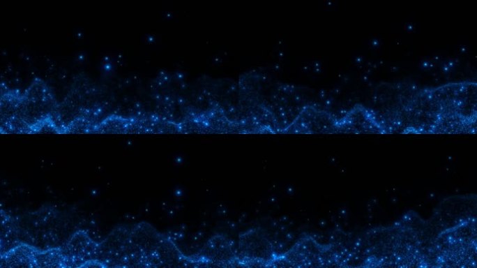 4K全息唯美蓝色星光背景循环