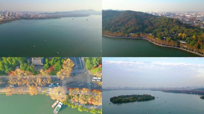 杭州西湖景区美景航拍