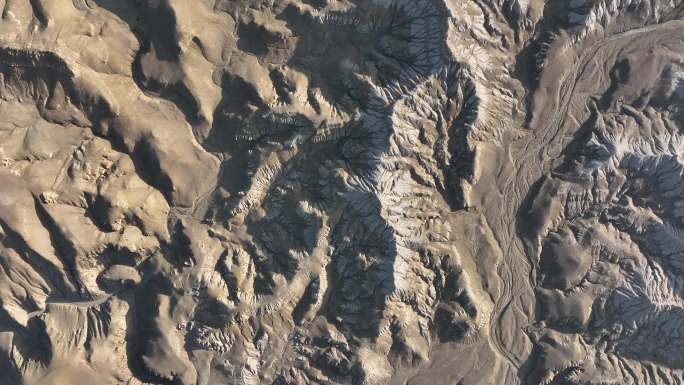 西藏札达土林航拍日出冈底斯山喜马拉雅山