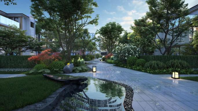 新中式园林景观三维效果（成套）