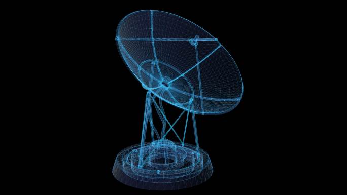雷达信号塔三维线框