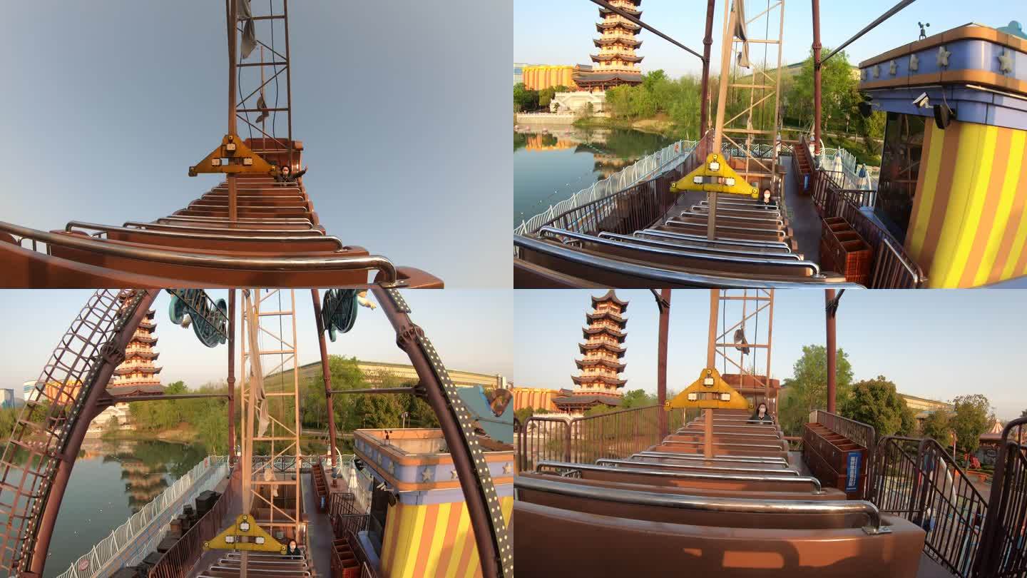 荆州方特游乐场海盗船项目第一人称视角2