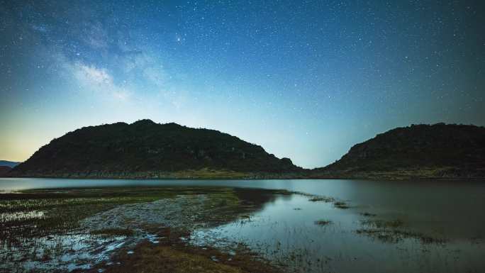 4K云南海峰湿地星空银河