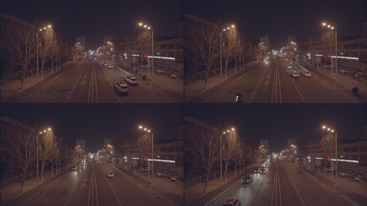 电影机拍摄城市夜景人文延时