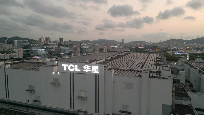 深圳光明区TCL科技华星光电厂区航拍4K