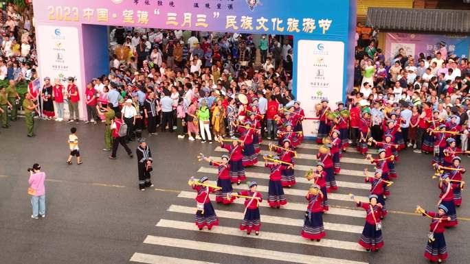 4K航拍贵州望谟三月三民族文化旅游节