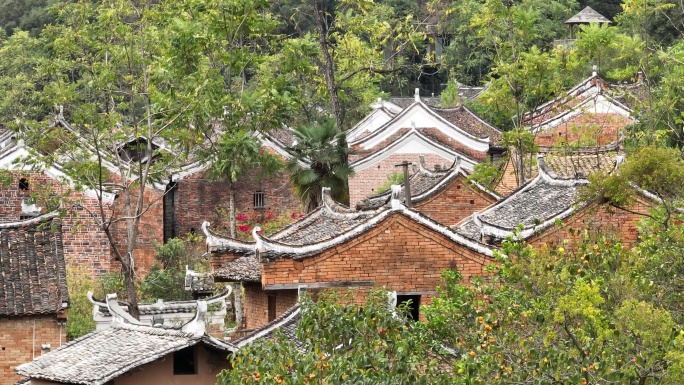 岔山村航拍古村落航拍