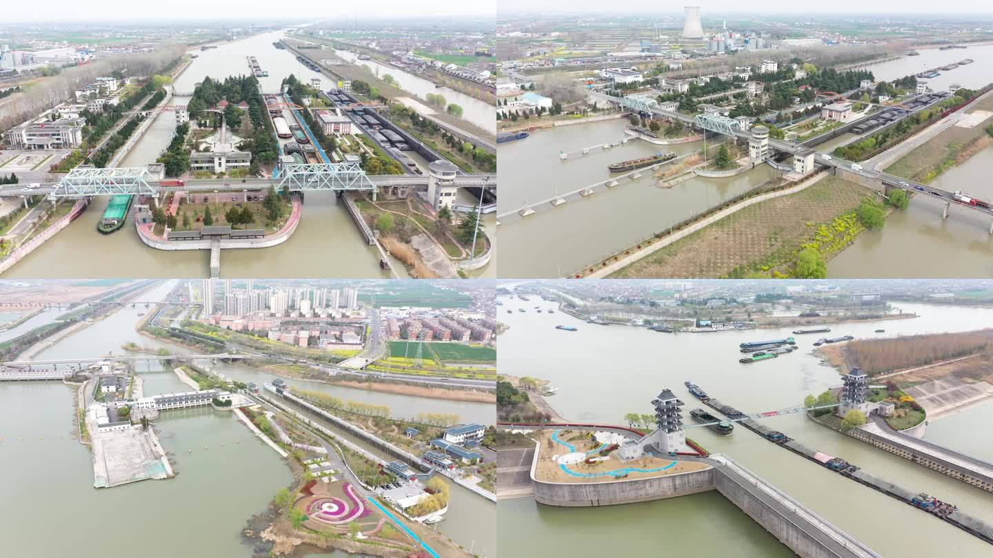 京杭大运河与苏北灌溉总渠交汇处