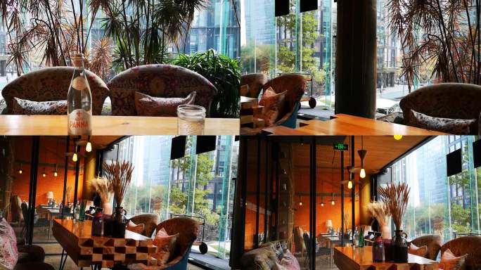 咖啡店餐饮探店室内环境空间设计灯光节假日