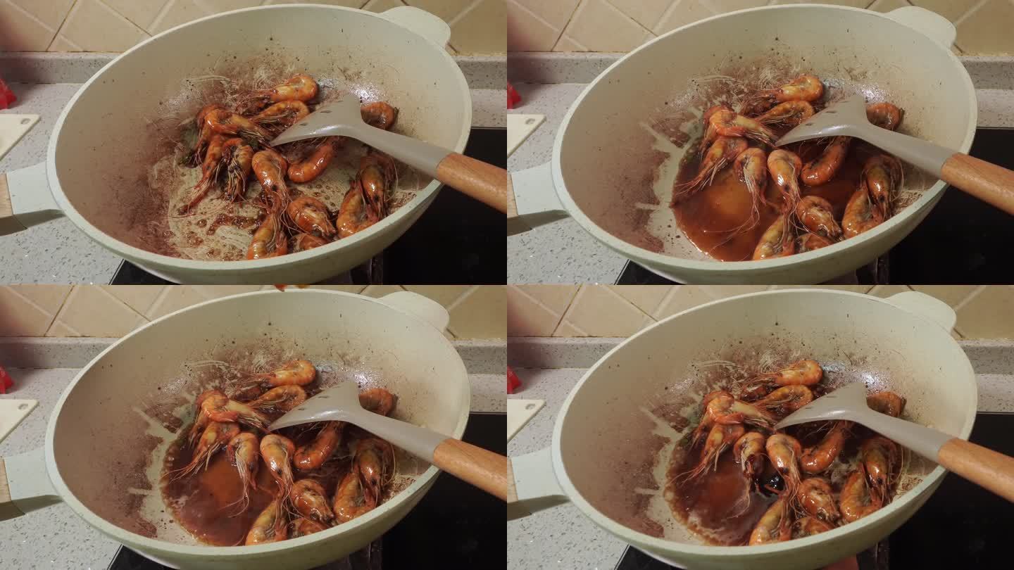 红烧大虾罗氏虾油焖大虾 (2)