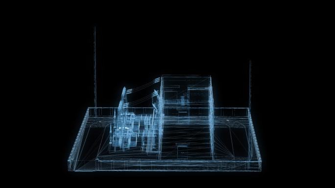 发电厂 变电站透视全息通道素材
