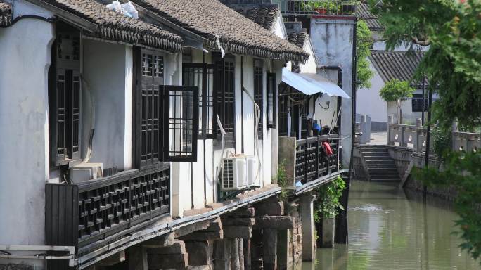 太仓浏河古镇沿河民居风光