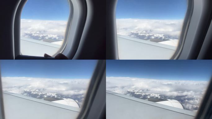 西藏飞机窗外雪山