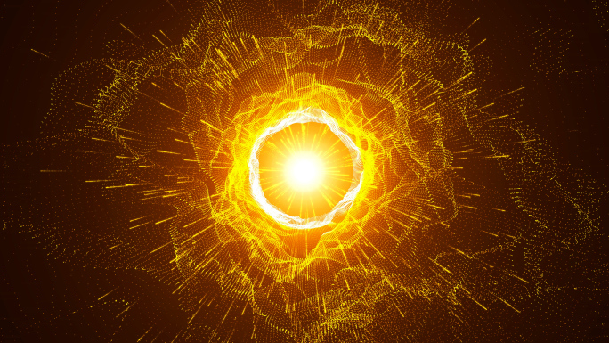 太阳粒子能量波汇聚4K动画动态底图