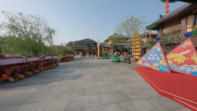 荆州方特东方神画主题游乐园穿越机航拍13