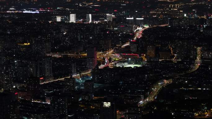 上海城市夜景航拍