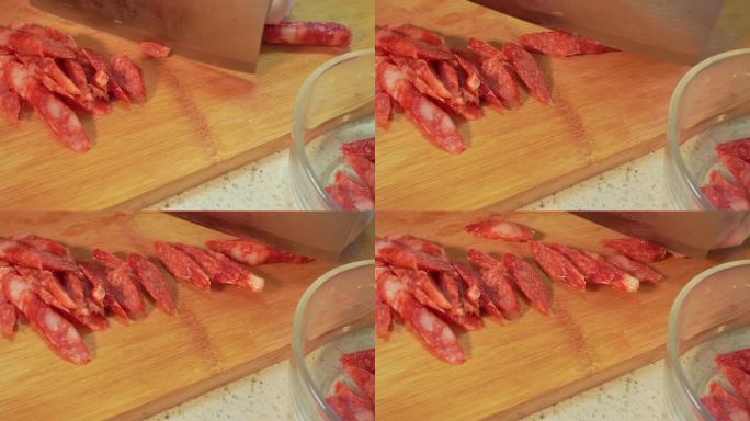 红肠腊肠清洗切片 (3)