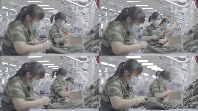纺织厂 工厂 女工 工作 加班 正能量