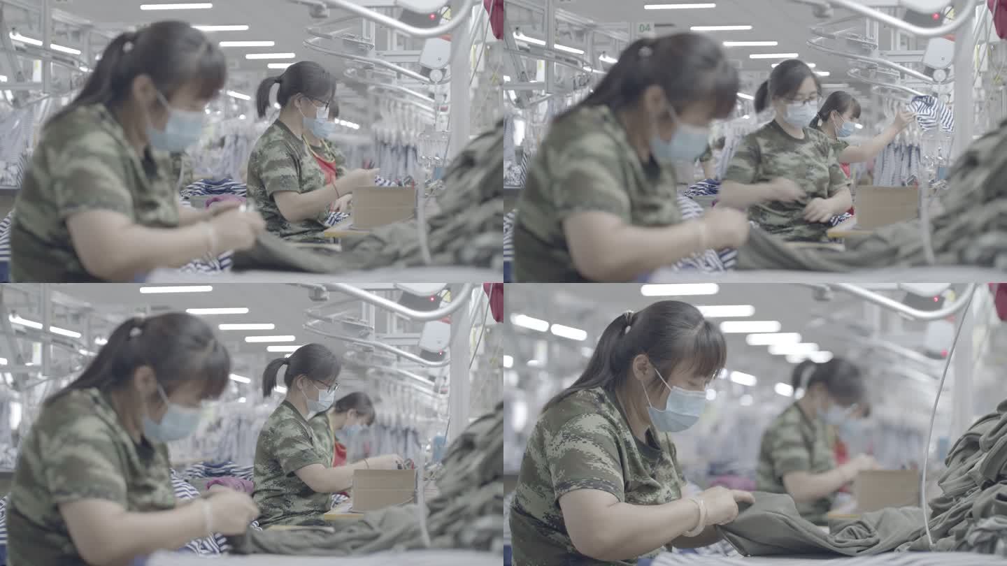 纺织厂 工厂 女工 工作 加班 正能量