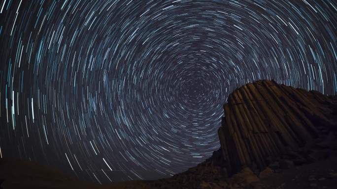 夜景星空星轨星空延时