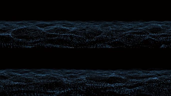 原创4K蓝色海洋粒子素材（带通道）