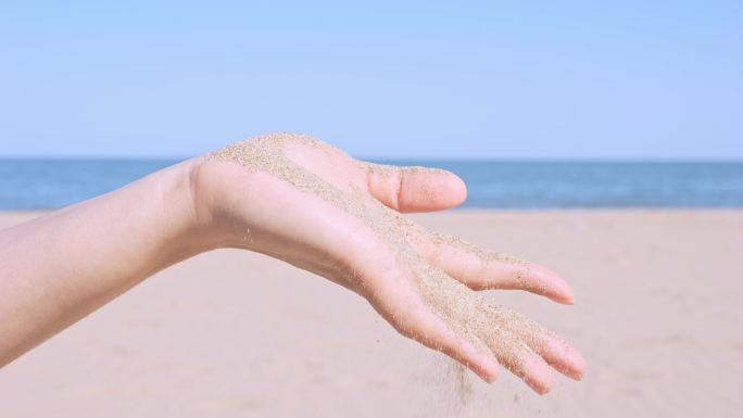 指缝中的流沙、握不住的沙子、扬沙、手中沙