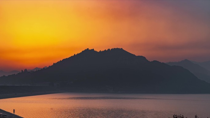 太河水库日出延时