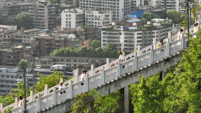 贵阳东山山体公园航拍4k