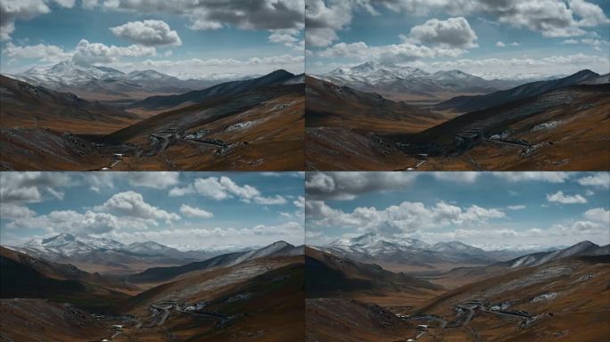 西藏旅游风光318国道冈底斯山脉延时视频