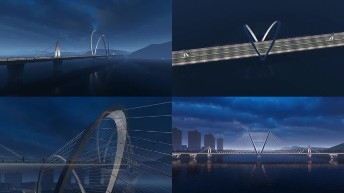 大桥渲染动画素材