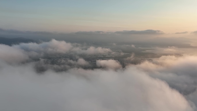 高空云海日出