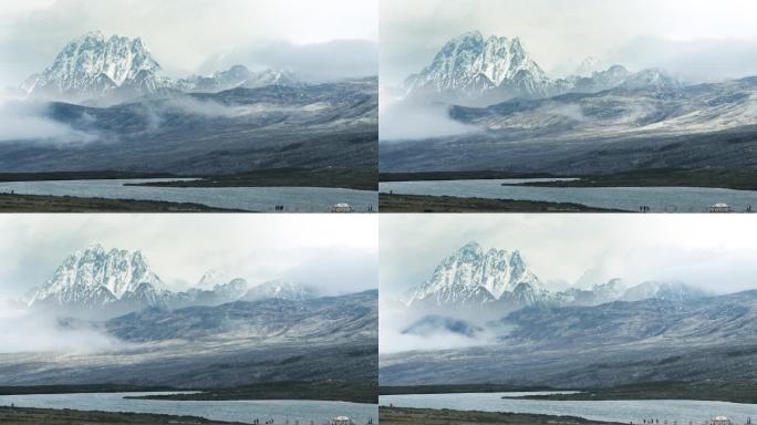 川西高原1-湖泊-雪山-延时摄影