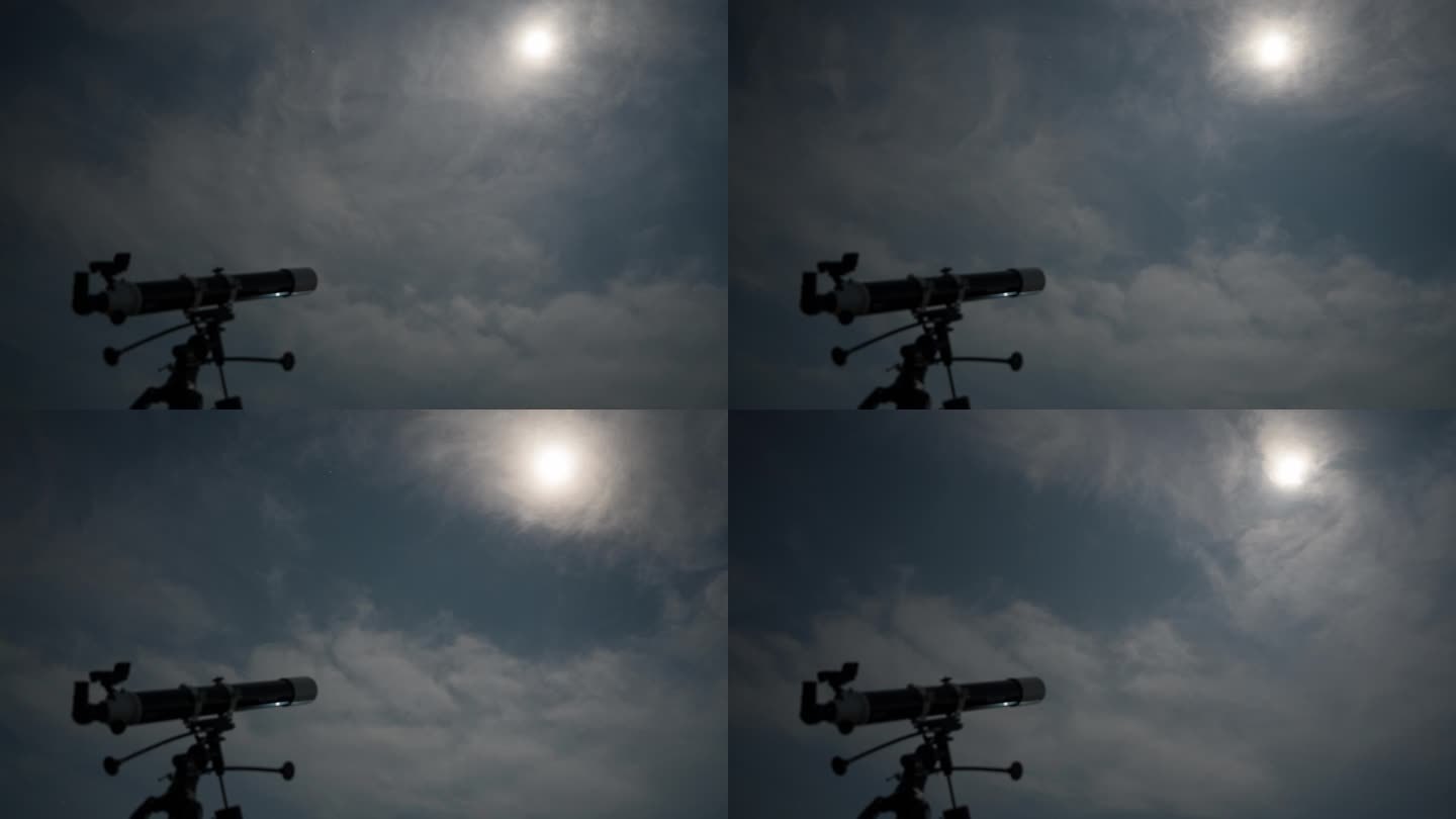 【正版4K】天文望远镜与月亮延时