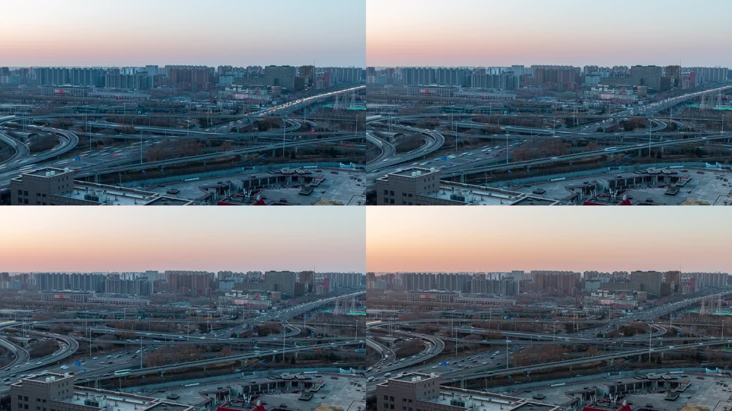 北京 | 四惠桥 | 朝霞日出车流